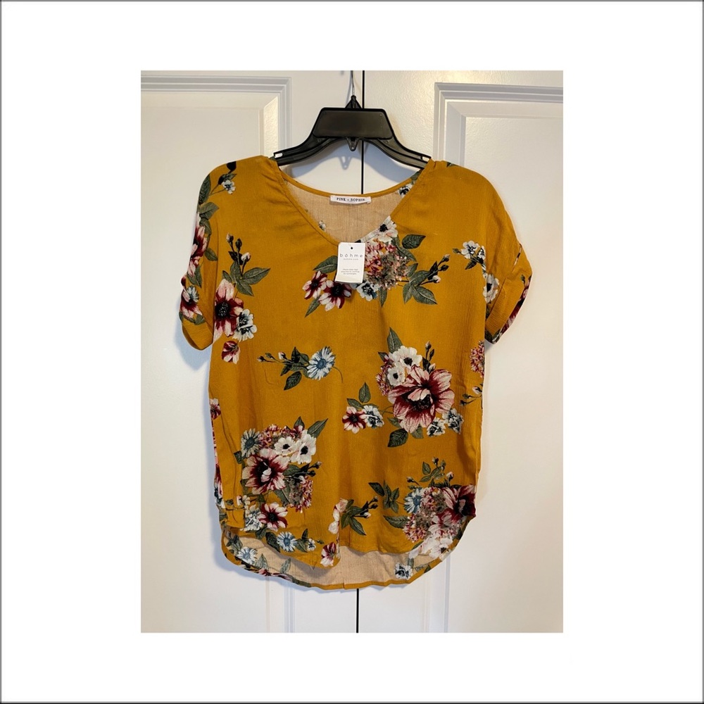 Pink + Sophie top, size S